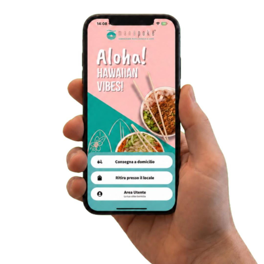 App Manõ Poké e coupon di benvenuto